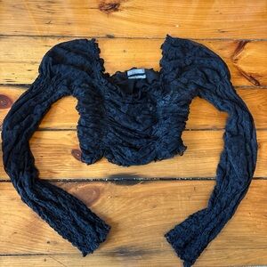 Elegant Black Lace Top